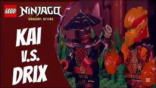Kai And Frak Vs Drix Ninjago Dragons Rising Season 3 Stop Motion Recreation
