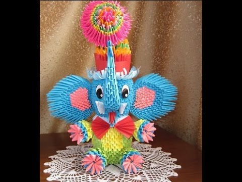 Модульное оригами схема слоника Модульное оригами схема слоника