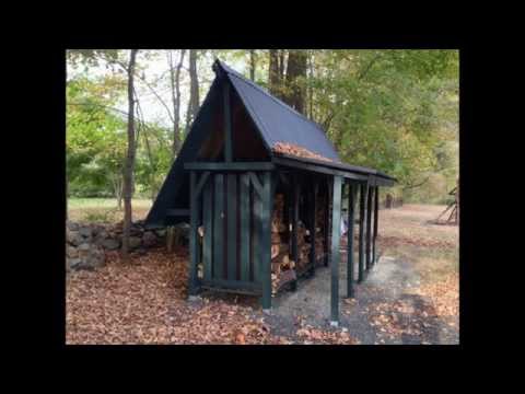 How To Build A Firewood Storage Shed - Time Lapse