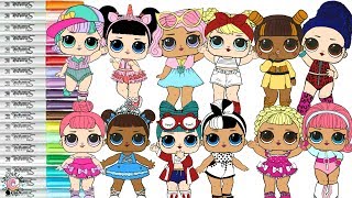 Lol Surprise Dolls Coloring Book Compilation Color Swap Dawn Fierce Drag Racer Ice Sk8Er Unicorn