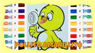 Coloring Lottie Dottie Chicken Little Yellow Chickadee - Coloreando La Gallina Pintadita