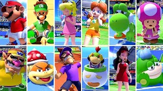Mario Tennis Aces - All Characters Animations Win, Loss & Special Shot