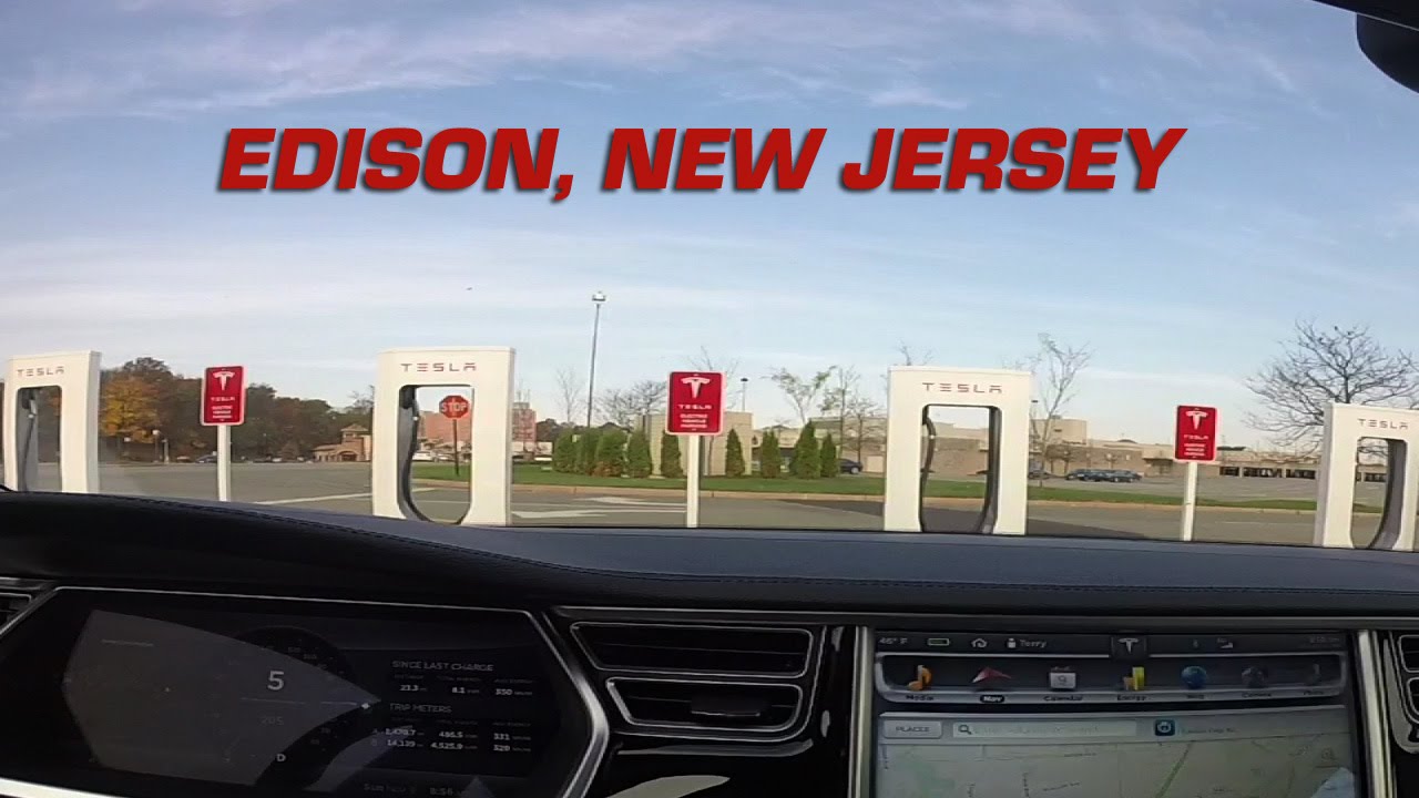Edison, New Jersey Tesla Supercharger YouTube