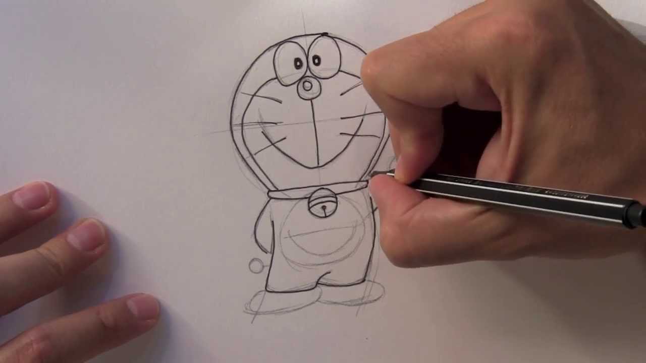 How to draw Doraemon step by step for kids - Things To Draw - YouTube