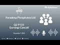 Paradeep Phosphates Ltd Q2 FY23 Earnings Concall