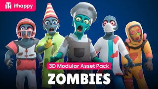 Zombies Modular Animated 3D Character Pack