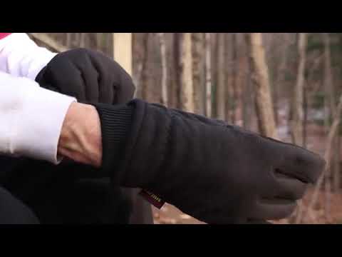 Premium Deerskin Winter Gloves Fleece-Lined, Thinsulate Insulation, Black/Grey Premium Deerskin Winter Gloves Fleece-Lined, Thinsulate Insulation, Black/Grey