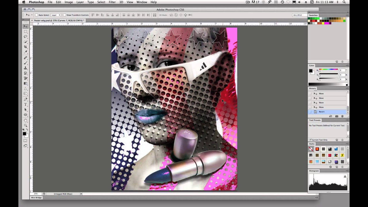 Как сделать отражение в фотошопе cs6
