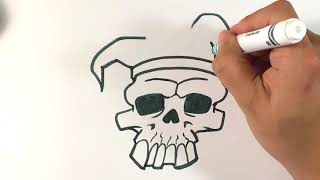 Amazing How To Draw A Jester Skull