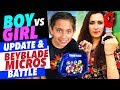 Beyblade Battle! Boy Vs Girl Update & Beyblade Micros Battle & Review !
