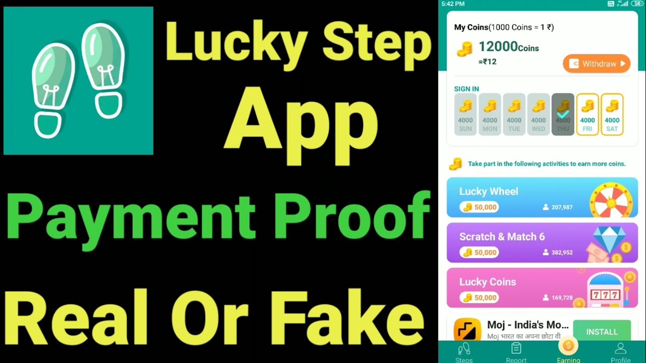 Lucky Step App Payment Proof | Lucky Step App Withdrawal Proof | Lucky Step App Real Or Fake
