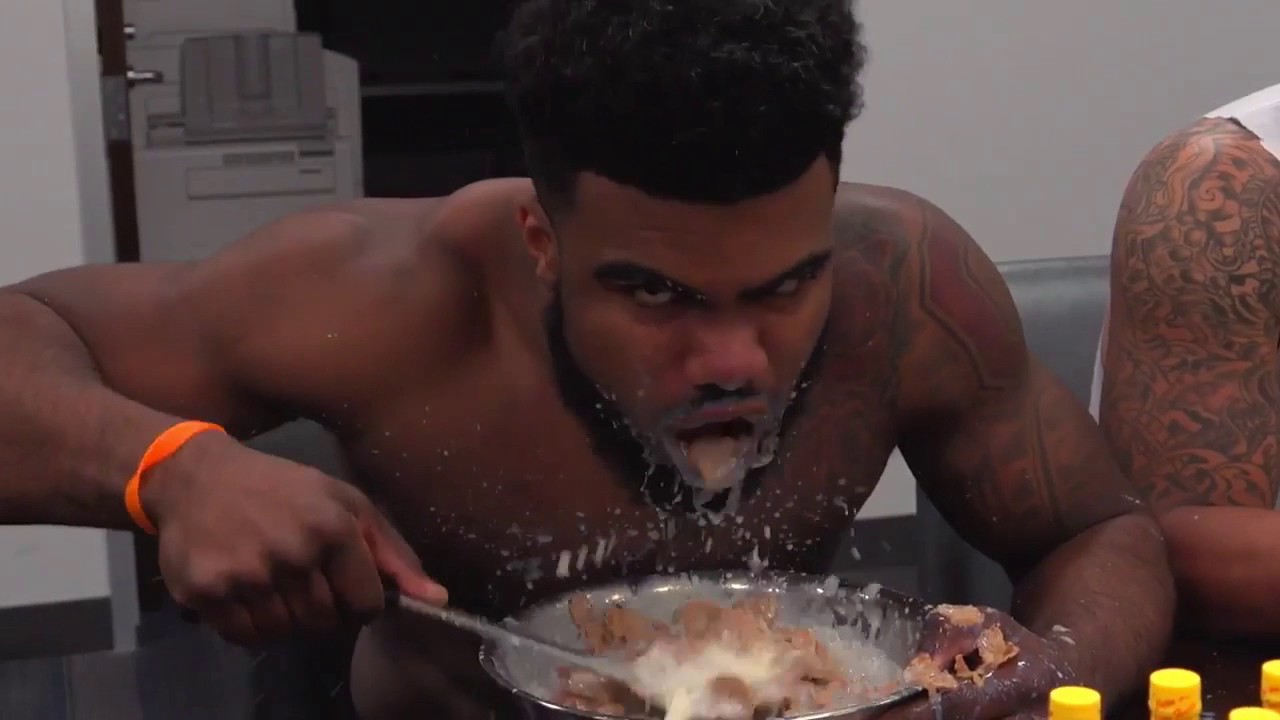 Eats cereal out ass photo