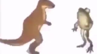 dancing trex and frog