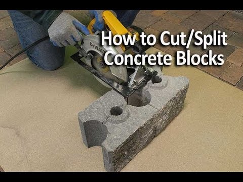 How to Cut and Split Concrete Blocks - YouTube