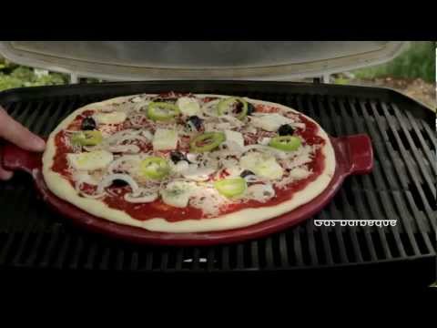 Pizza på gassgrill uten stein