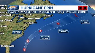 Hurricane Erin Tracker Storm Moving North-Northwest