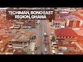 Drone Shot of TECHIMAN - Capital City of Bono East Region | Ghana