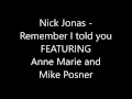 Remember I Told You Video preview