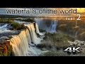 WORLD'S WATERFALLS in 4K [w music] Nature Relaxation™ 1 Hour Ambient Film for Healing & Meditation