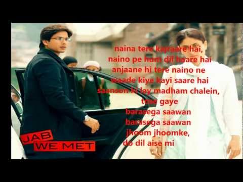 Aaoge Jab Tum O Saajana-JAB WE MET-karaoke by yakub.