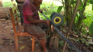 Wood Cutting Blade Sharping by Primitive Technology || Wood Cutting in Bangladesh Asia