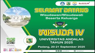 Universitas Andalas - Wisuda Iv Sabtu, 20 September 2025