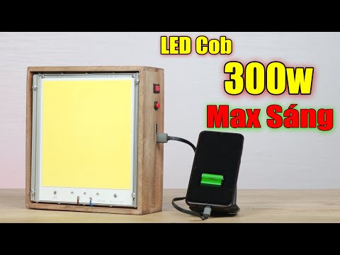 Chế Đèn LED Tích Điện Siêu Sáng 300w - Sáng Như Ban Ngày Luôn