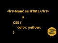 1. Tvorba webu (HTML a CSS) - Co je to HTML a CSS