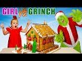 Girl vs Grinch Challenge! Will She Save Christmas? The Grinch...