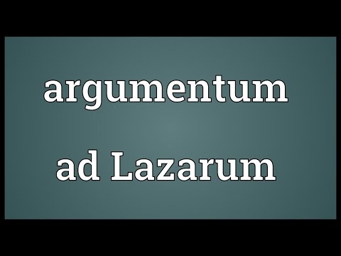 Header of Argumentum ad lazarum