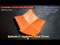 How to fold Ajisai Flower Origami Flor Instruction - FastORIGAMI Episode 8