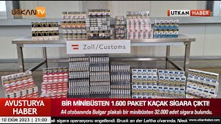 Avusturya A4 Otobanında Bulgar Plakalı Bir Minibüsten 1.600 Paket Kaçak Sigara Çıktı