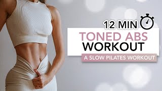 12 MIN TONED ABS PILATES WORKOUT | Pilates For A Flat Belly & Strong Core | Eyle