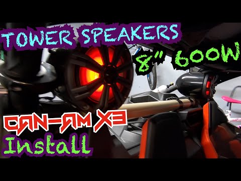 2021 Can-Am Maverick X3 Turbo RR Kicker 8" Tower Speaker Installation & 4 Channel Amplifier