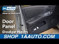 1AAuto.com Remove and Install Door Panel 2000-05 Dodge Plymouth Neon