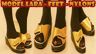 Model Lara Fullhd Feet Nylons Hose Collant Strumpfhose On 1-2-3.Tv