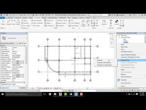 Bài 27 Hướng dẫn 3 chế độ Duplicate View trong Revit