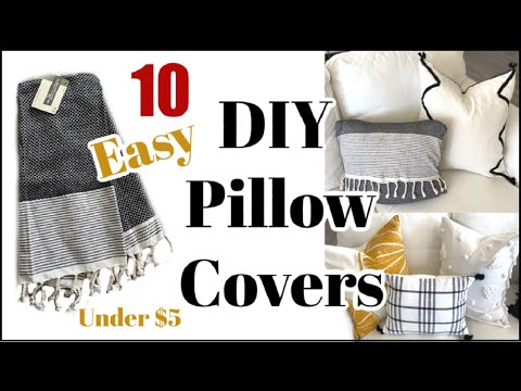 DIY Pillow Cover Hacks YOU Need to Try / 10 Genius Ways to Make Pillow Covers UNDER $5 - YouTube