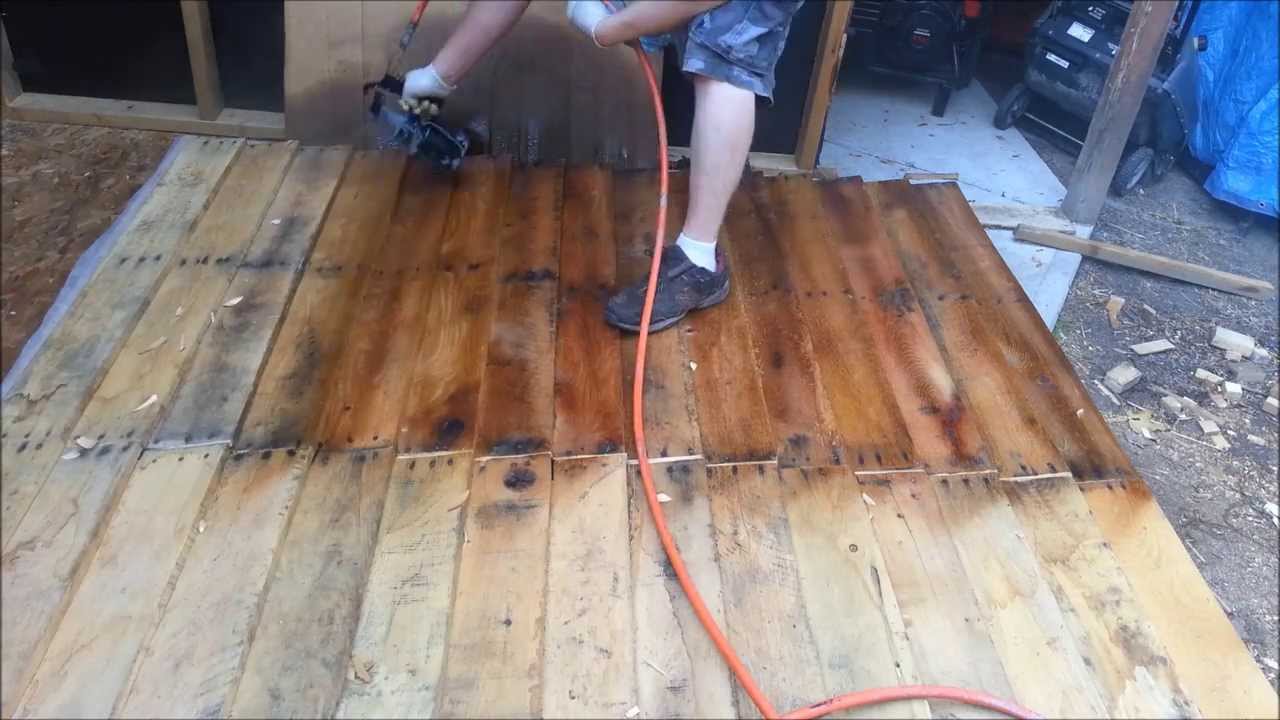 MOTOR OIL STAIN Shed from FREE pallets part 3 - YouTube