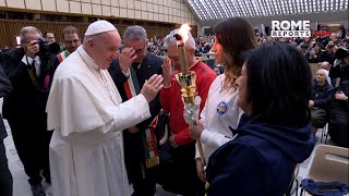 With the pope's blessing, St. Benedict's torch leaves for Budapest