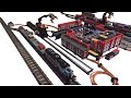 Lego train container terminal with huge layout fully automated by Arduino