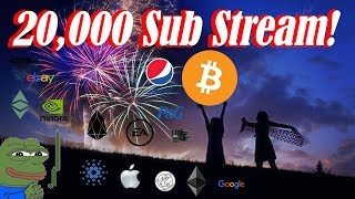 🔴 Bitcoin and Stocks Live : 20,000 Sub Stream! Weekly Candle Closing. Ep. 676 - Technical Analysis