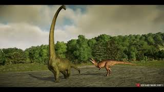 Sauropod Knocks Out Charcharodontosaurus With Its Tail