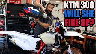 KTM 300 XC Dirt Bike Build - FIRST START!!!