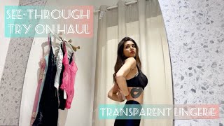 See-through Try on haul Transparent lingerie bra In fitting room