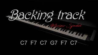 JAZZ BLUES IN C, MEDIUM SWING, BACKING TRACK, PIANO, SAX, JAZZ GUITAR, TRUMPET, KEYBOARDS