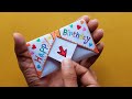 DIY - SURPRISE MESSAGE CARD FOR  BIRTHDAY | Pull Tab Origami Envelope Card / birthday greeting card