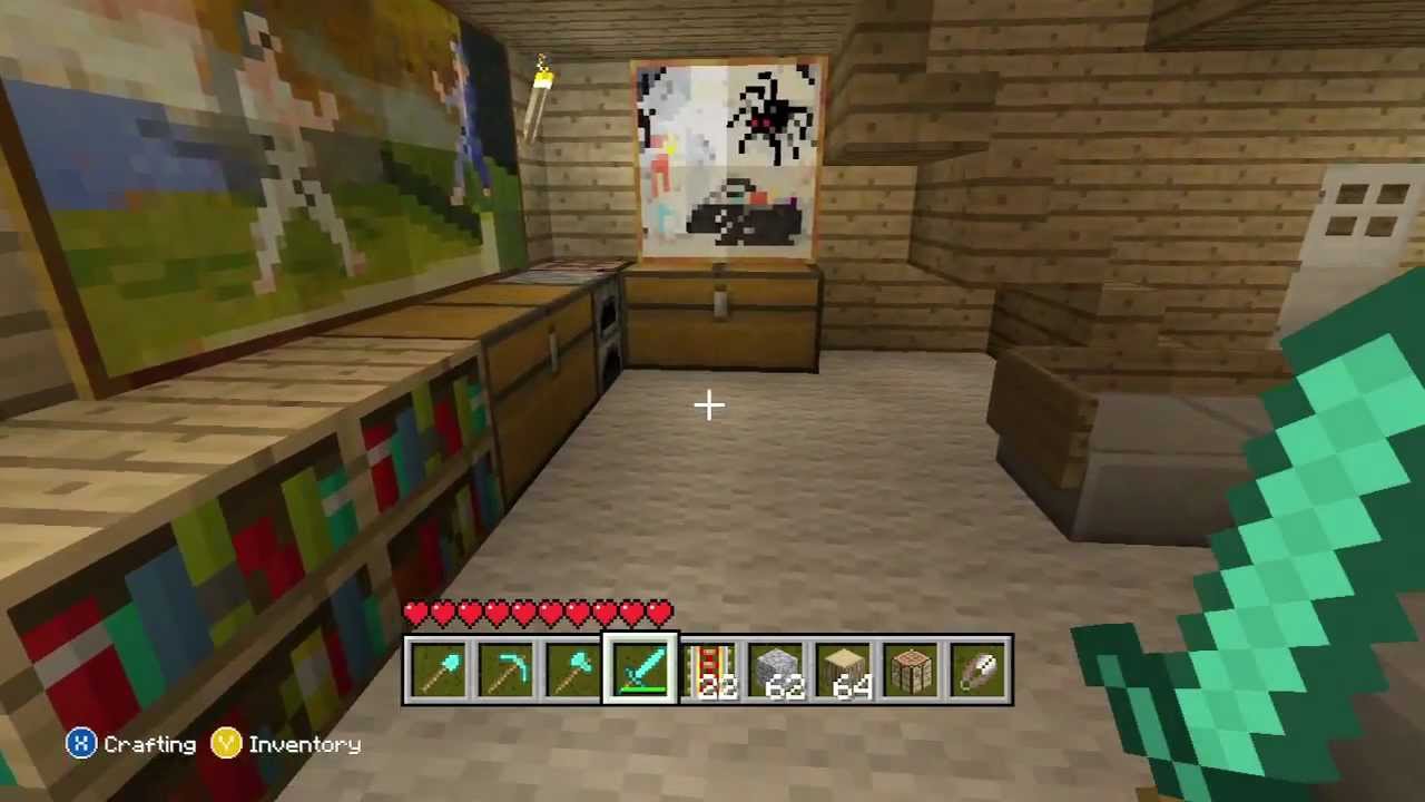 Minecraft: Nice Lounge/Living Room Designs & Ideas (Xbox Edition) - YouTube