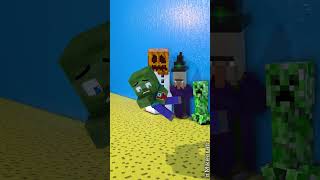 Zombie Becomes Buff Herobrine Vs Creeper X Witch X Snow Man In Wall Challenge Transform Watch