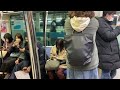 Slepping girl inside the train